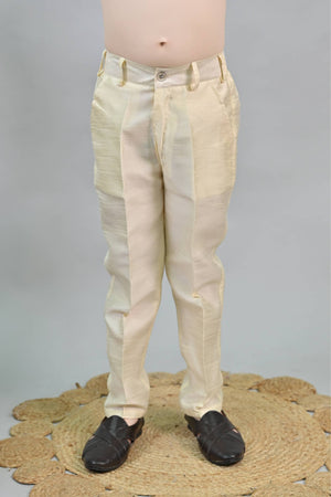 Ahhaaaa Kids Ethnic Sequin Embroidered Indo-Western Kurta and Trouser Set for Boys