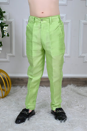 Ahhaaaa Kids Sequin Embedded Indo-Western Set, Kurta, Pajama and Waistcoat Set for Boys