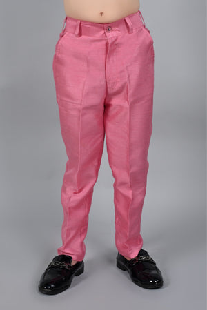 Ahhaaaa Kids Sequin Embedded Indo-Western Kurta, Pajama and Waistcoat Set for Boys