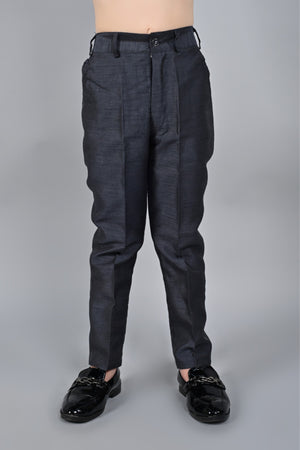 Ahhaaaa Kids Sequin Embedded Indo-Western Set, Kurta, Pajama and Waistcoat Set for Boys