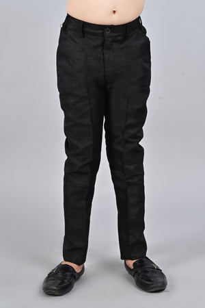 Ahhaaaa Kids Silk Blend Waistcoat, Kurta Pyjama 3 Piece Sherwani Set For Boys