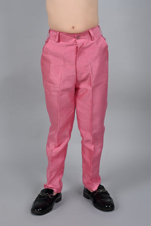 Ahhaaaa Kids Zari Work Indo-Western Kurta, Pajama and Waistcoat Ethnic Set For Boys