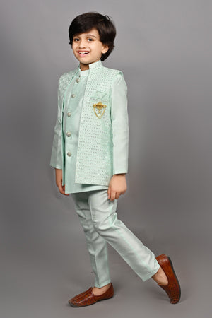 Ahhaaaa Traditional Party Wear Bollywood Style Indo-Western Sherwani for Boys