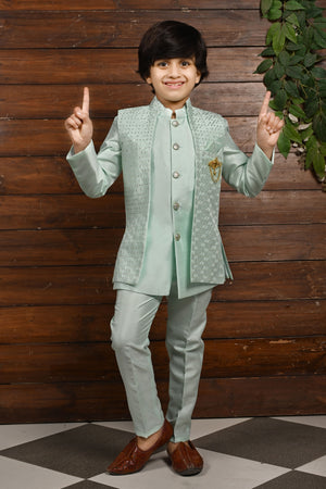 Ahhaaaa Traditional Party Wear Bollywood Style Indo-Western Sherwani for Boys