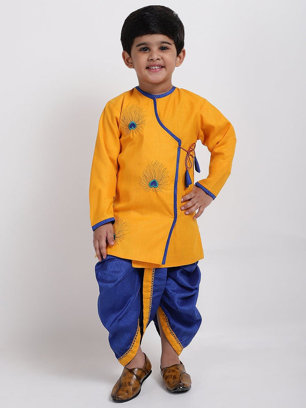 AHHAAAA Boy's Ethnic Festive Cotton Kurta and Dhoti Pant Set - ahhaaaa.com