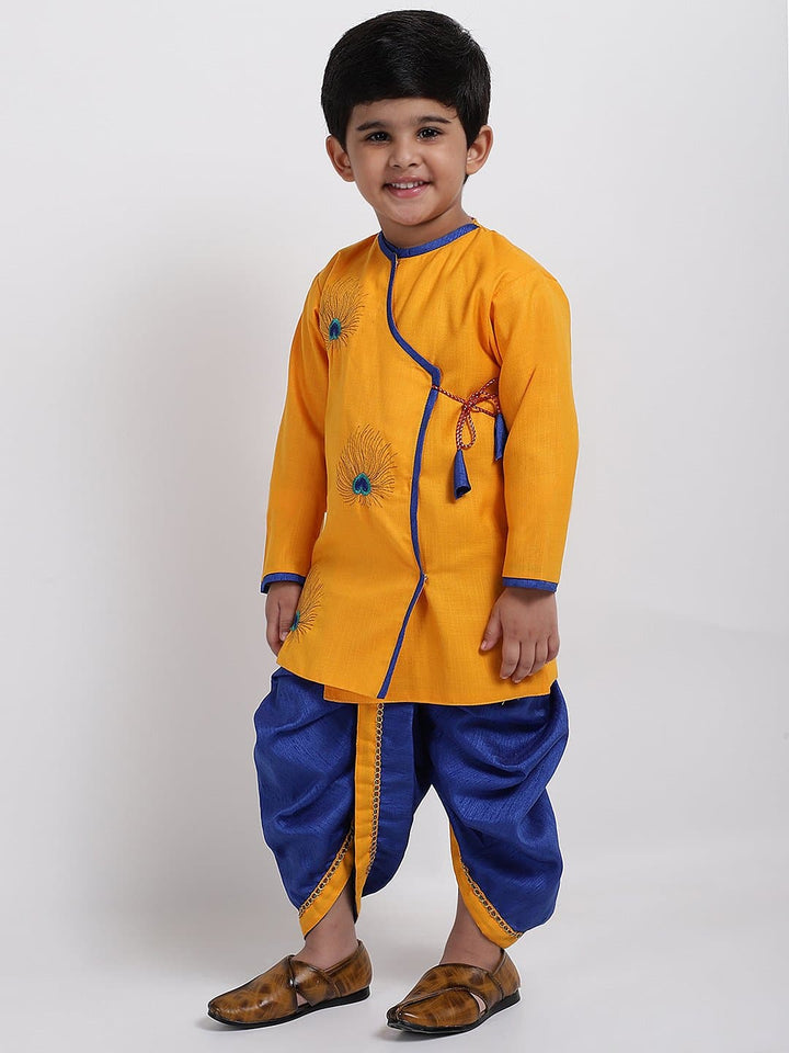 AHHAAAA Boy's Ethnic Festive Cotton Kurta and Dhoti Pant Set - ahhaaaa.com