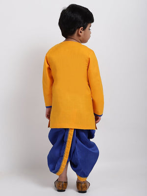 AHHAAAA Boy's Ethnic Festive Cotton Kurta and Dhoti Pant Set
