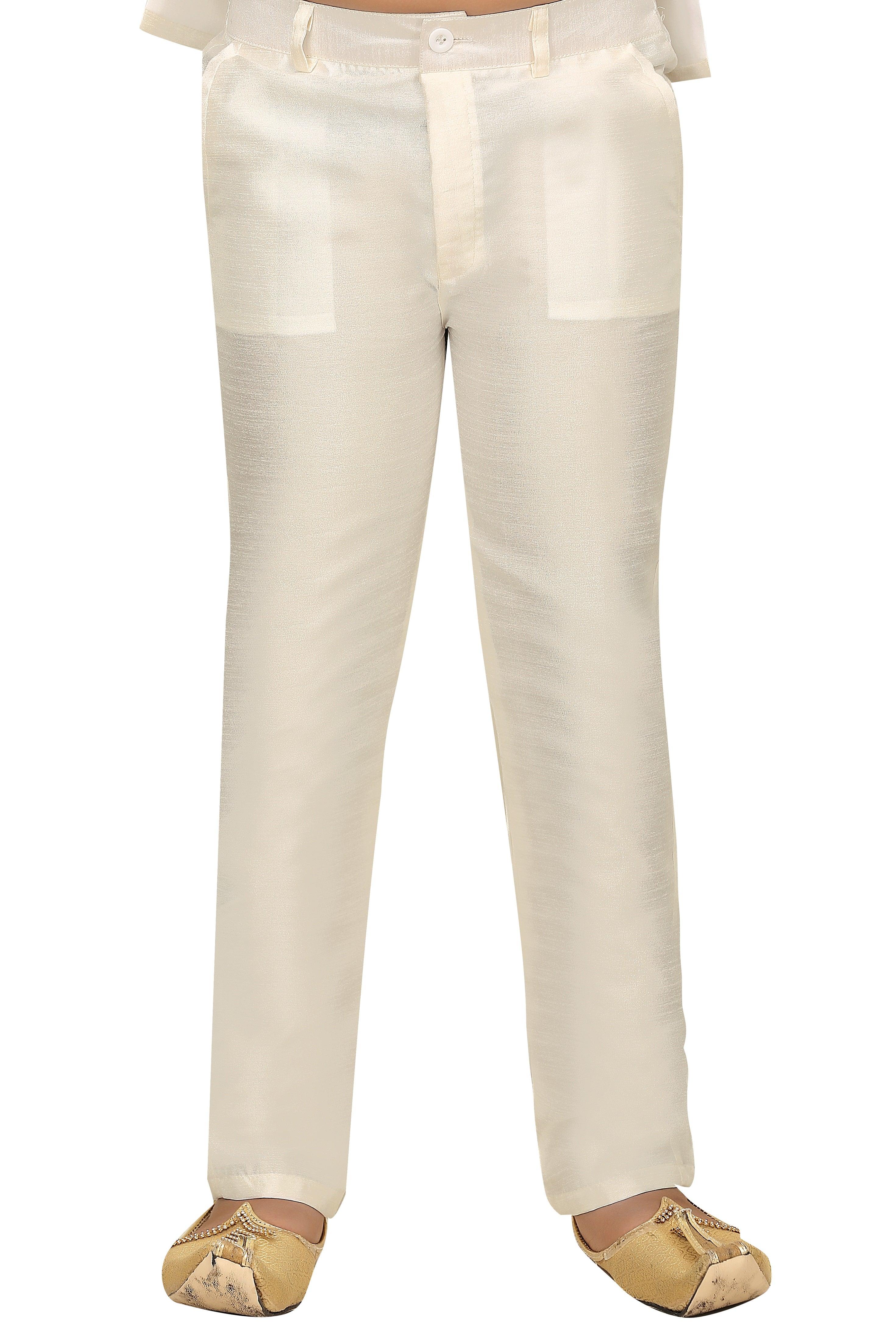 Ahhaaaa Boys' Banarasi Silk Clothing Set (Sherwani)