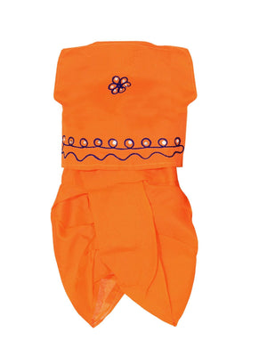 Ahhaaaa Cotton Gujrati Krishna Dress Handicraft Kurta with Dhoti Pant for Boys
