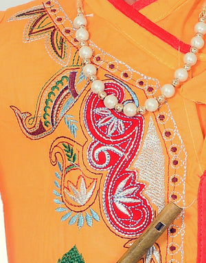 Ahhaaaa Cotton Handwork Krishna Dress Kurta with Dhoti Pant for Boys