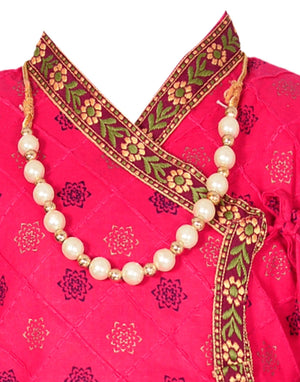 Ahhaaaa Cotton Pintex Print Krishna Dress Kurta with Dhoti Pant for Boys