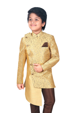 Ahhaaaa Ethnic Handwork Embroidery Sherwani Set For Boys