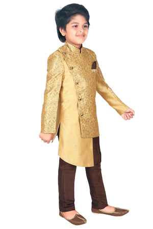 Ahhaaaa Ethnic Handwork Embroidery Sherwani Set For Boys