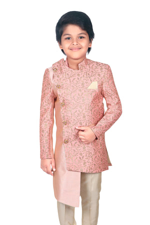 Ahhaaaa Ethnic Handwork Embroidery Sherwani Set For Boys