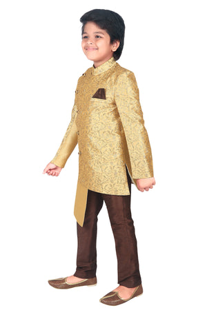 Ahhaaaa Ethnic Handwork Embroidery Sherwani Set For Boys