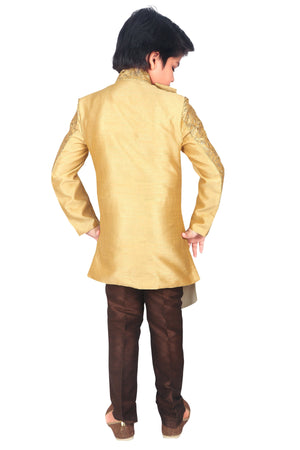 Ahhaaaa Ethnic Handwork Embroidery Sherwani Set For Boys