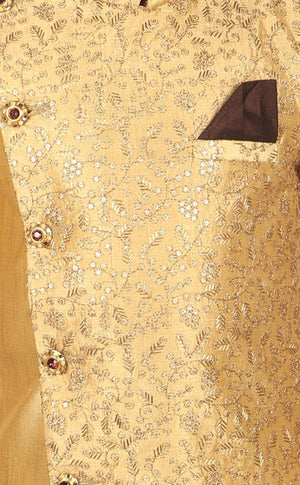 Ahhaaaa Ethnic Handwork Embroidery Sherwani Set For Boys