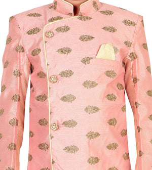 Ahhaaaa Ethnic Printed Embroidery Sherwani and Pyjama for Boys