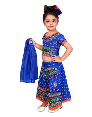 Ahhaaaa Girls Cotton Lehenga Choli-Chania Choli with Dupatta Set
