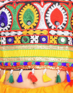 Ahhaaaa Kids Ethnic Cotton Blend Radha Dress Lehenga Choli Chania Choli Set Baby Girls