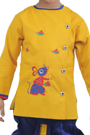 Ahhaaaa Kids Ethnic Cotton Krishna Dress Set for Boys