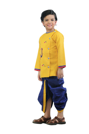 Ahhaaaa Kids Ethnic Cotton Krishna Dress Set for Boys