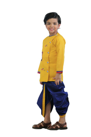 Ahhaaaa Kids Ethnic Cotton Krishna Dress Set for Boys