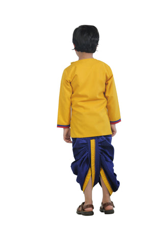 Ahhaaaa Kids Ethnic Cotton Krishna Dress Set for Boys
