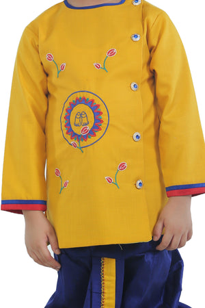 Ahhaaaa Kids Ethnic Cotton Krishna Dress Set for Boys