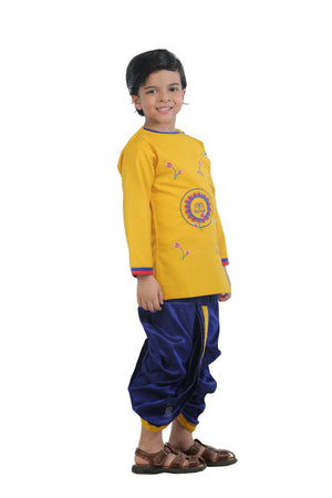Ahhaaaa Kids Ethnic Cotton Krishna Dress Set for Boys