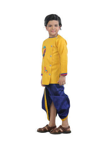 Ahhaaaa Kids Ethnic Cotton Krishna Dress Set for Boys
