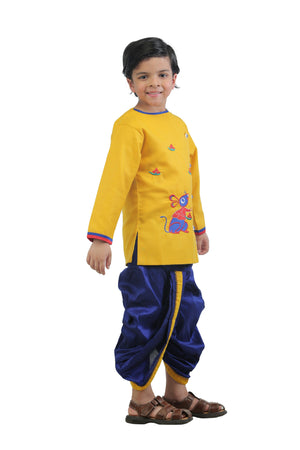 Ahhaaaa Kids Ethnic Cotton Krishna Dress Set for Boys