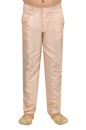 Ahhaaaa Kids Ethnic Cotton Silk Blend Nehru Modi Jacket Kurta & Pyjama Set for Boys