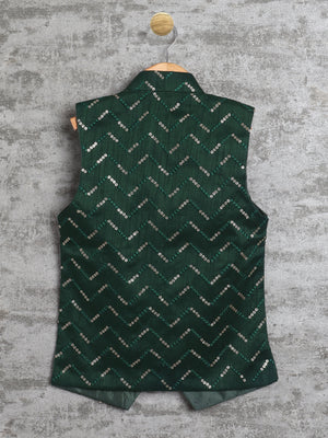 Ahhaaaa Kids Ethnic Indo Western Sherwani and Pyjama Set for Boys