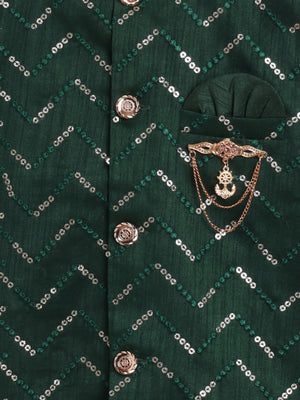 Ahhaaaa Kids Ethnic Indo Western Sherwani and Pyjama Set for Boys