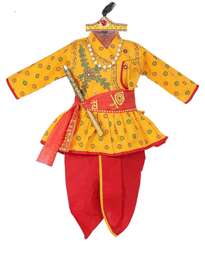 Ahhaaaa Kids Ethnic Krishna Dress Costume Wear For Boys