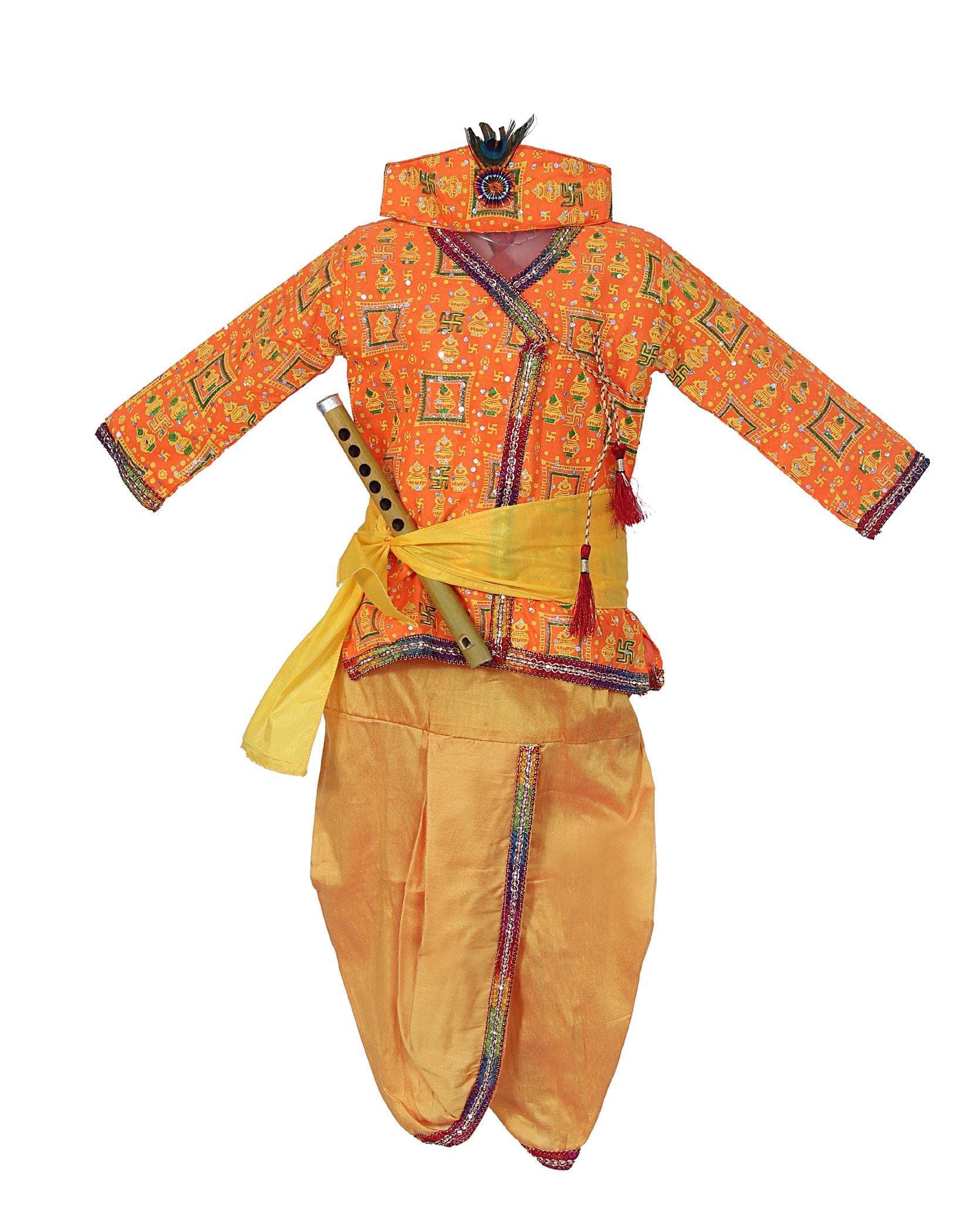 Ahhaaaa Kids Ethnic Krishna Dress Costume Wear For Boys