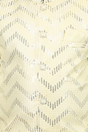 Ahhaaaa Kids Ethnic Silk Blend Zari Work Indo-Western Sherwani Set for Boys