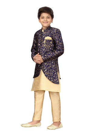 Ahhaaaa Kids Ethnic Wear Sherwani Kurta and Pajama Set For Boys