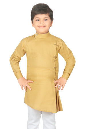 Ahhaaaa Kids Indian Ethnic Collection Kurta and Pyjama Set for Boys Yellow