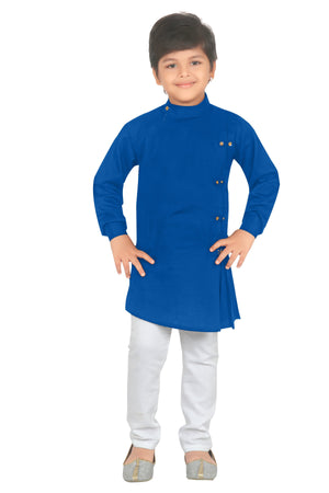 Ahhaaaa Kids Indian Ethnic Collection Kurta and Pyjama Set for Boys Blue