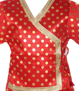 Ahhaaaa Silk Moti Bindi Krishna Dress Kurta with Dhoti Pant for Boys