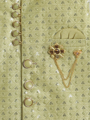 Kids Ethnic Cotton Silk Blend Nehru Modi Jacket Kurta & Pyjama Set for Boys