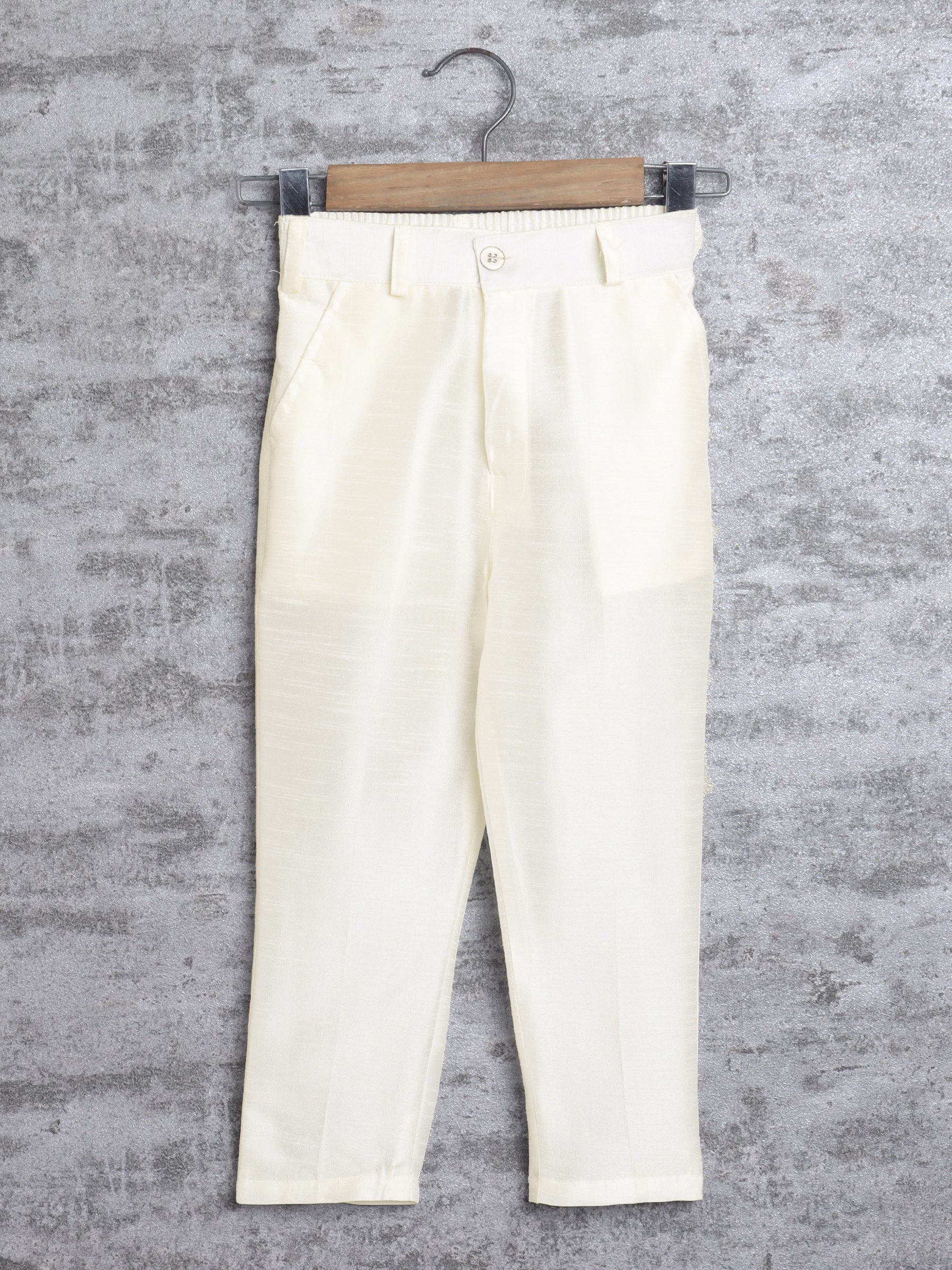 Kids Ethnic Cotton Silk Blend Sequin Print Indo-Western Sherwani Set for Boys