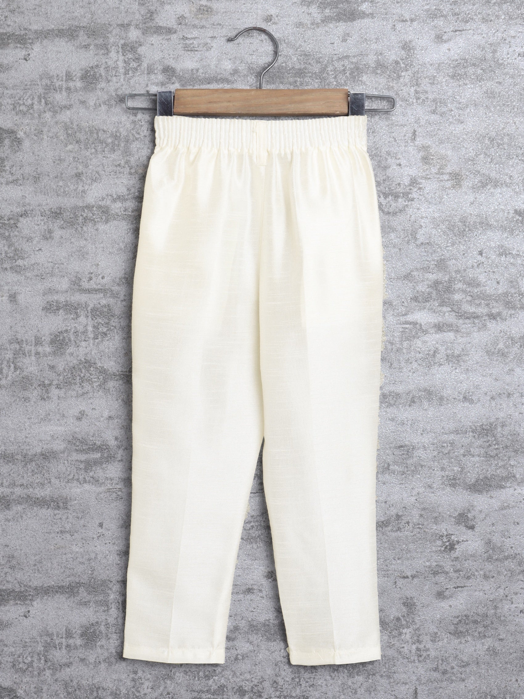 Kids Ethnic Cotton Silk Blend Sequin Print Indo-Western Sherwani Set for Boys