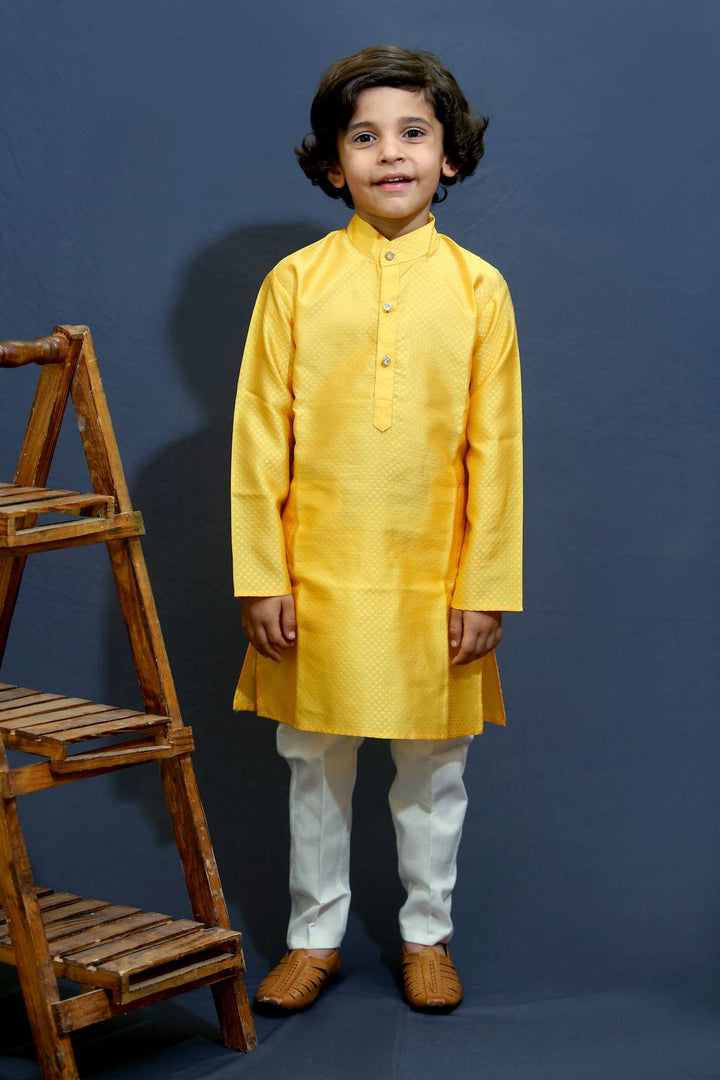 Ahhaaaa Kids Ethnic Silk Blend Kurta Pajama Set For Boys Kids