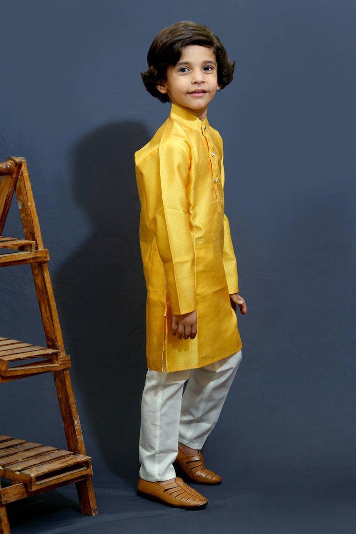 Ahhaaaa Kids Ethnic Silk Blend Kurta Pajama Set For Boys Kids