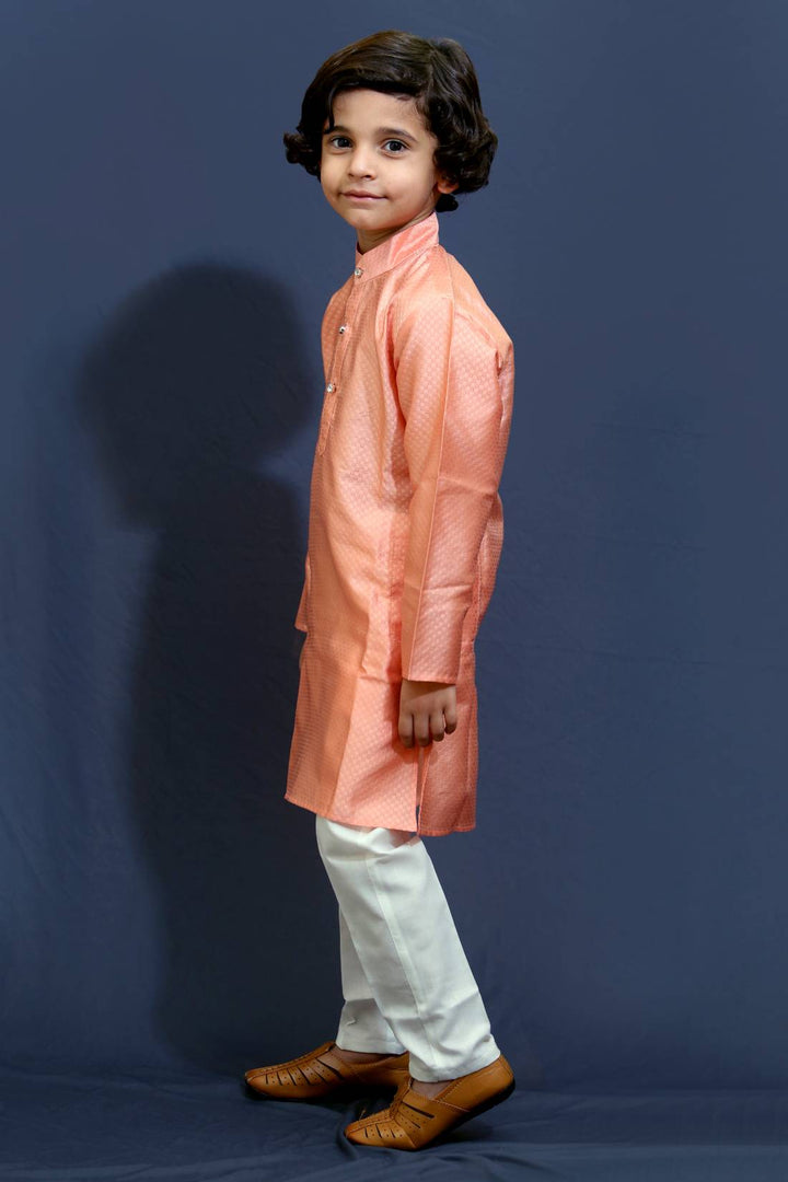 Ahhaaaa Kids Ethnic Silk Blend Kurta Pajama Set For Boys Kids