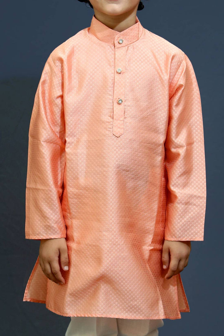 Ahhaaaa Kids Ethnic Silk Blend Kurta Pajama Set For Boys Kids