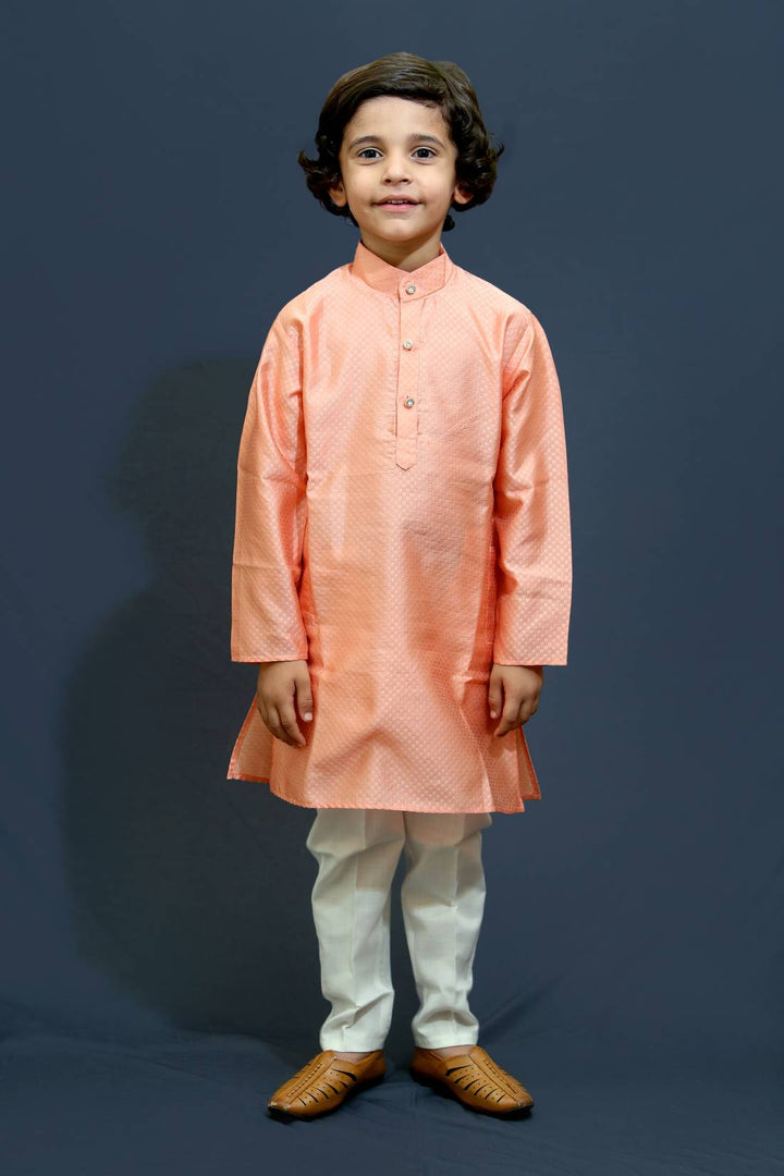 Ahhaaaa Kids Ethnic Silk Blend Kurta Pajama Set For Boys Kids